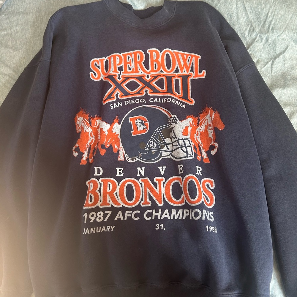 Denver Broncos Abercrombie Navy Sweater